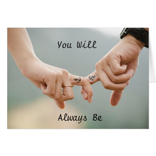 Couple Holding Hands You are my Anchor card