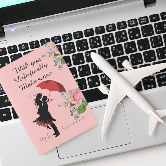 Couple honeymoon Personalized love message  Passport Holder (Creator Uploaded)