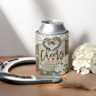 Couple Horseshoe Wedding Cheers to Love Can Cooler