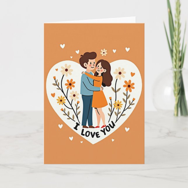 Couple I Love You Romantic Card (Front)