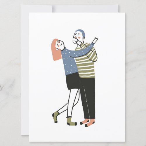 Couple illustration drawing poster