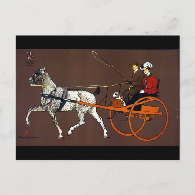 Couple in a Breaking Cart Postcard (Front)