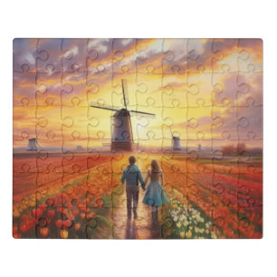 Couple In Amsterdam Jigsaw Puzzle