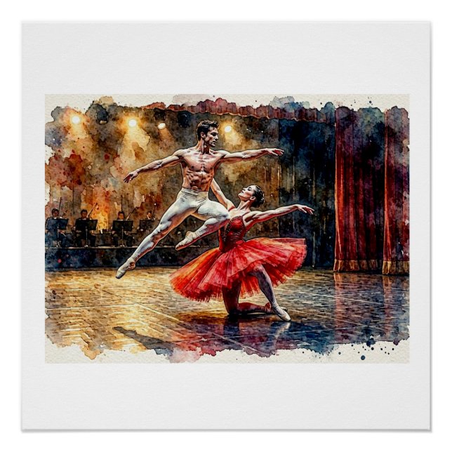 Couple in Ballet Performance,  Poster (Front)