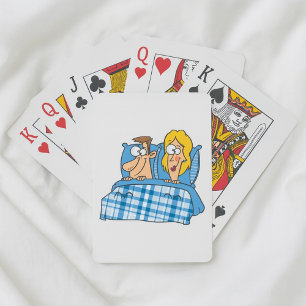 Couple In Bed Poker Cards