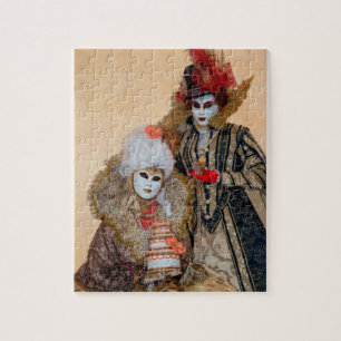 Couple in Carnival Costume, Venice Jigsaw Puzzle