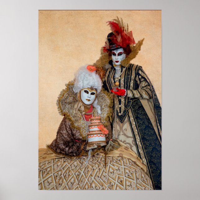 Couple in Carnival Costume, Venice Poster (Front)