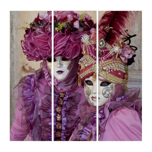 Couple In Carnival Costume Venice Triptych