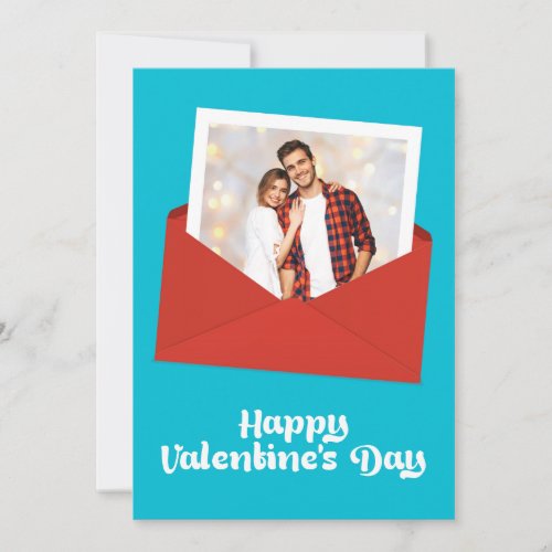 Couple In Envelope Photo Valentines Day Card