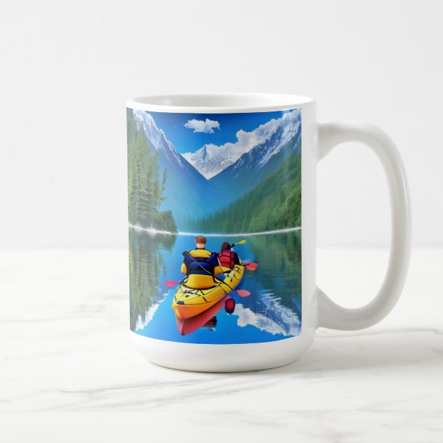 Couple in Kayak | Kayaking Themed Coffee Mug (Right)
