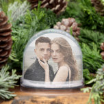 Couple in Love 2 Photo Snow Globe<br><div class="desc">A lovely gift for your sweetheart, family, or friends, this 2 photo snowglobe features 2 photos of your choosing. Shown here is a beautiful couple in love. Imagine your engagement photos, wedding photos, or other personal favorite photos of you with your partner, spouse, or significant other. This snowglobe makes a...</div>