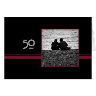 Couple in Love 50th Wedding Anniversary Card