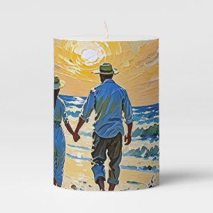 Couple in love at the beach - Candle