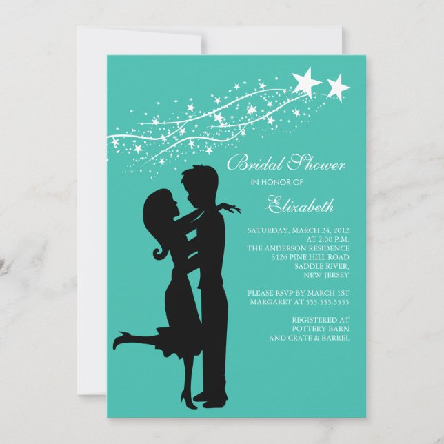 Couple in Love Bridal Shower Invitation (Front)