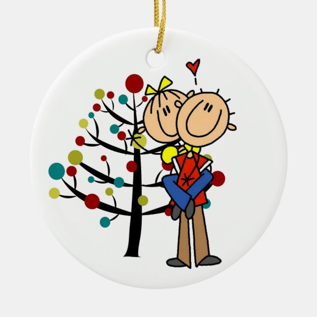 Couple in Love Christmas Ornament (Front)