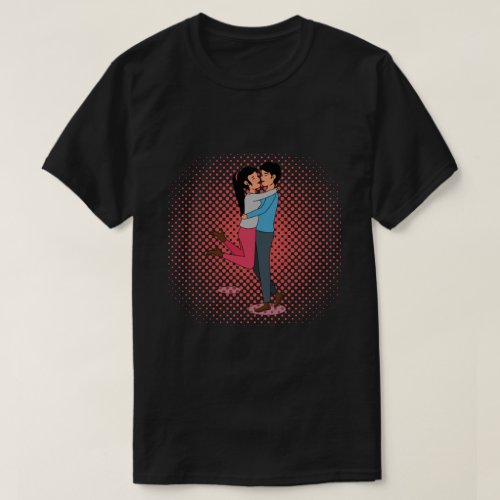 Couple In love Graphic Design T_Shirt