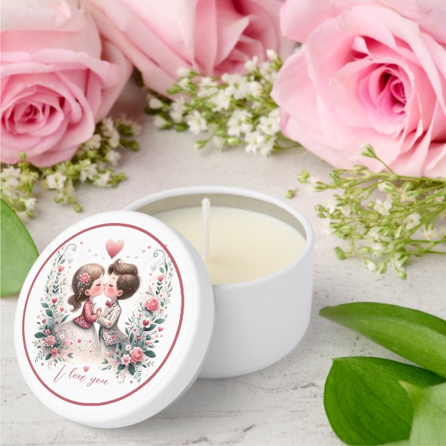 Couple In Love I Love You Mini Candle Favors (Insitu (Wedding))