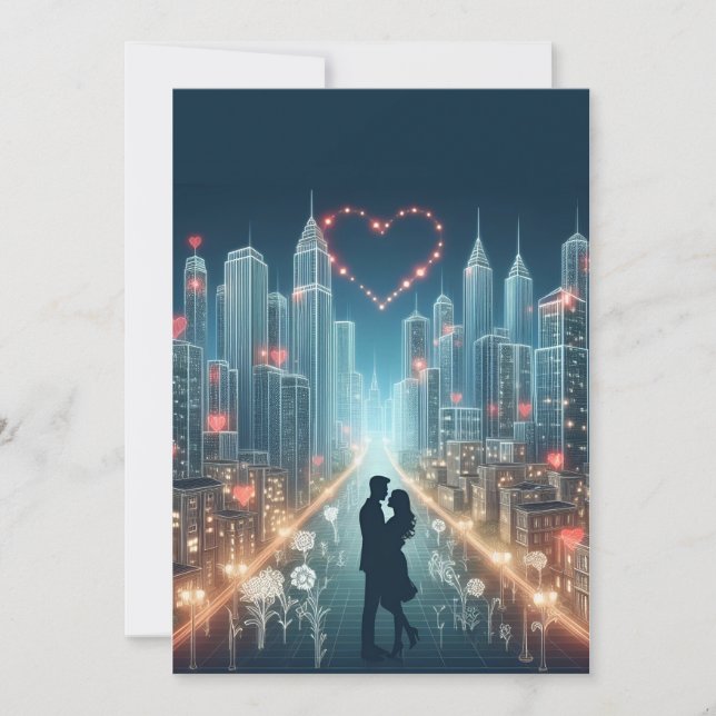 Couple In Love In The Midst Of A City (Front)