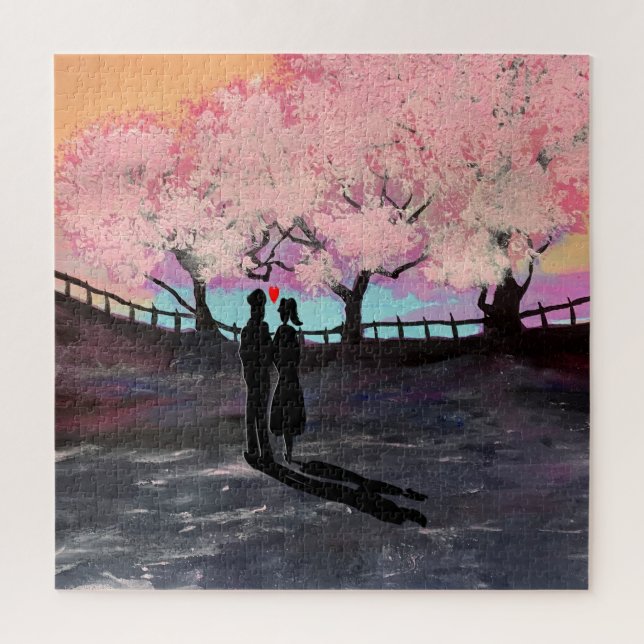 Couple in love square jigsaw puzzle (Vertical)
