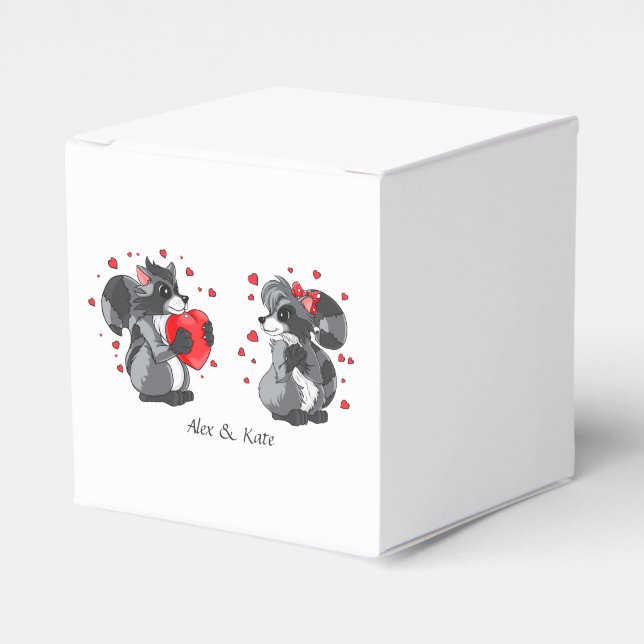 Couple In Love Wedding Hershey's Miniatures Favor Boxes (Front Side)