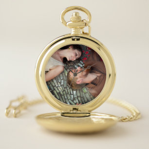 Couple in Photo Pocket Watch