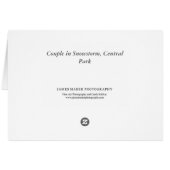 Couple in Snowstorm, Central Park Cards (Back Horizontal)