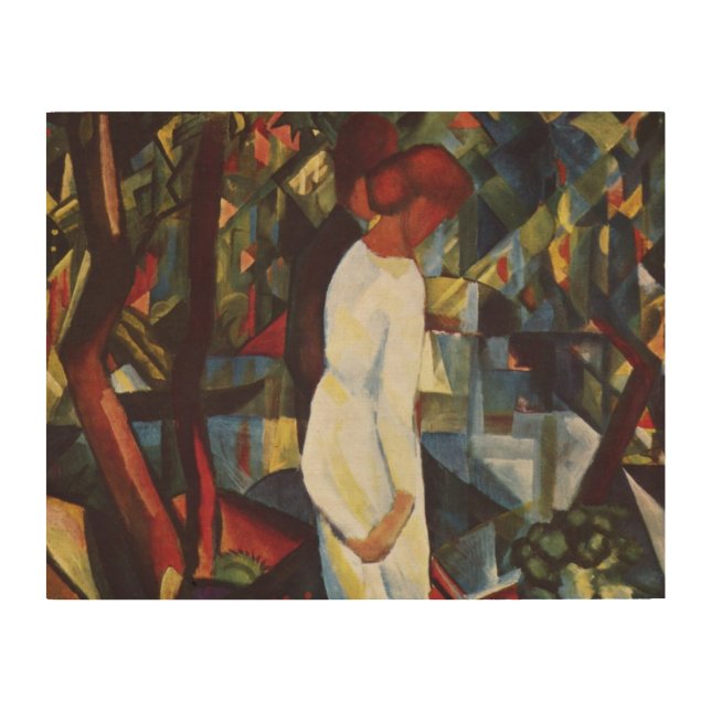 Couple in the Woods by August Macke  Wood Wall Art (Front)