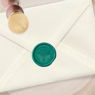 Couple Initials Butterfly Wedding Wax Seal Stamp