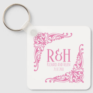 Couple Initials Keychain