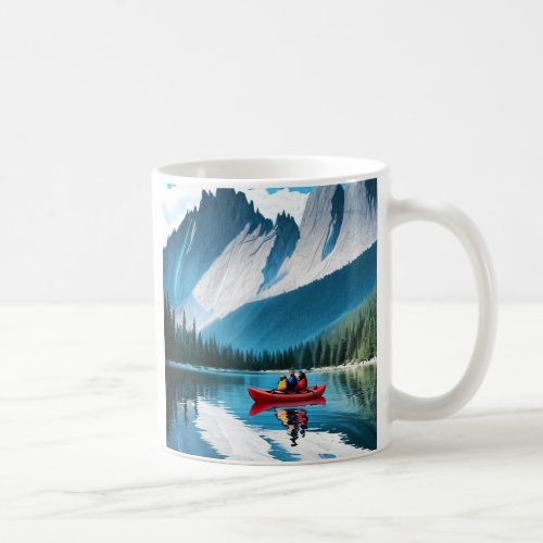 Couple Kayaking Themed Coffee Mug