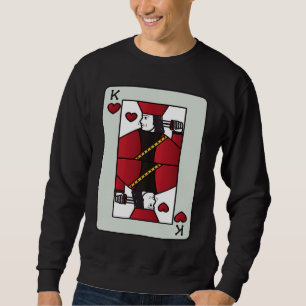 Couple King of Heart Card Valentines  Pair Sweatshirt