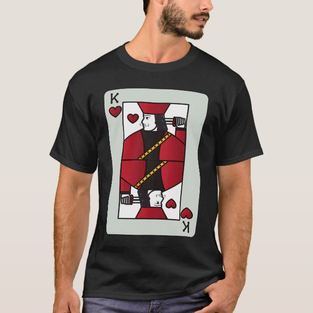 Couple King of Heart Card Valentines  Pair T-Shirt (Front)