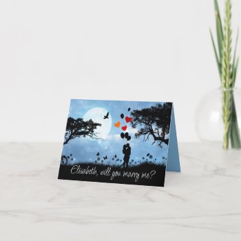Couple Kissing Romantic Will You Marry Me Greeting Card by ironydesignphotos at Zazzle