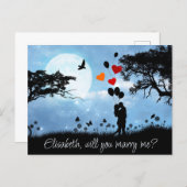 Couple Kissing Romantic Will you Marry me Postcard (Front/Back)