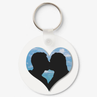 Couple Kissing Silhouette keychain