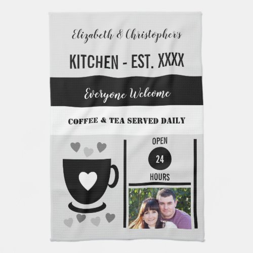 Couple kitchen est date coffee photo black kitchen towel