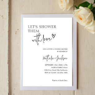 Couple Let's Shower Them With Love Bridal Invitation