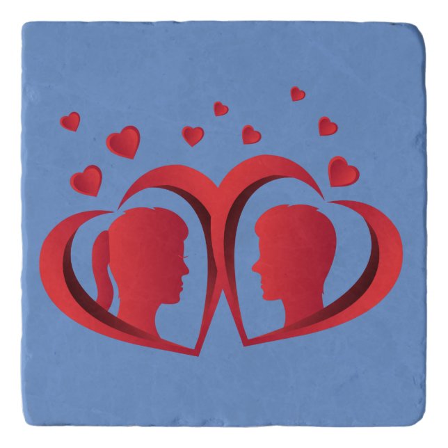 Couple Love" Design Trivet - Elegant Cookware & Se (Front)