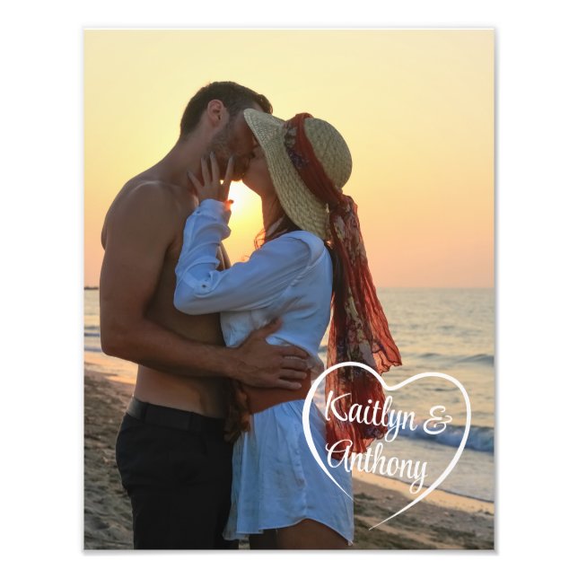Couple Love Heart Photo Personalized (Front)