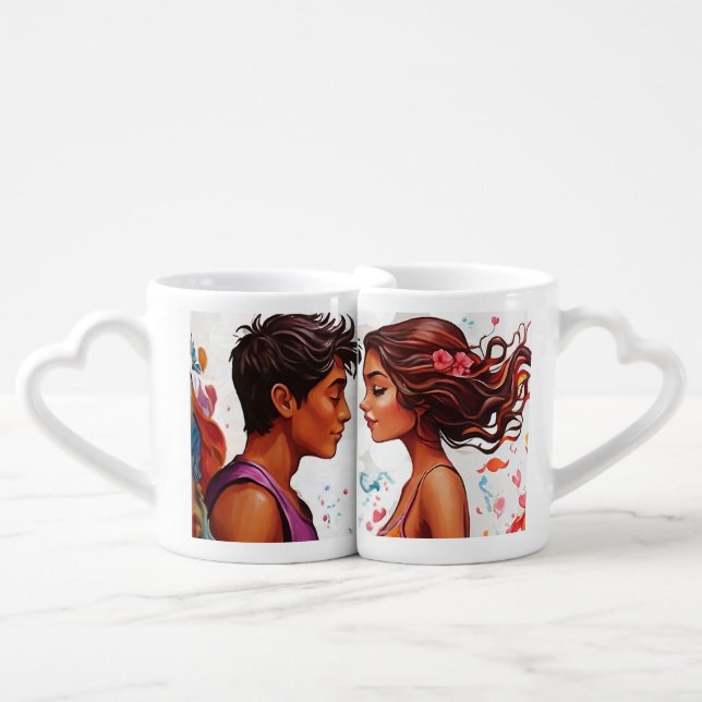  Couple Lovers Mug Set (Front Nesting)