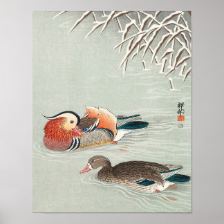 Couple mandarin duck print