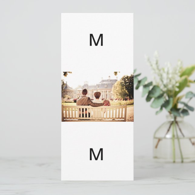  Couple Marriage Bench Married Couple Bride Groom Invitation (Standing Front)