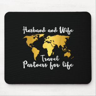 Couple Matching Husband And Wife Travel Partners F Mouse Pad