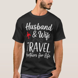 Couple Matching Husband Wife Travel Artwork T-Shirt