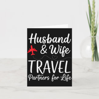 Couple Matching Husband Wife Travel Design Card