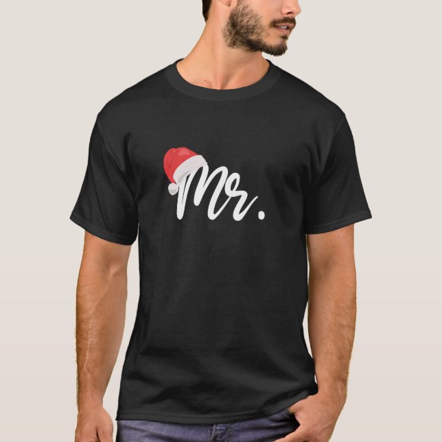 Couple Matching Mr and Mrs Christmas Long Sleeve T T-Shirt (Front)