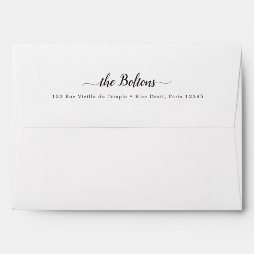 Couple Modern Calligraphy Family Simple Stationery Envelope