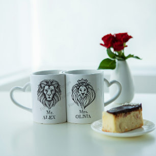 Couple Mugs Lions in Love