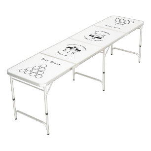 Couple Name Deer Monogram Rustic Country Wedding Beer Pong Table