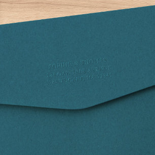 Couple Name Modern Classic Return Address Embosser